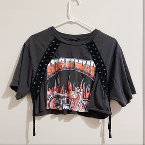 Laced crop top